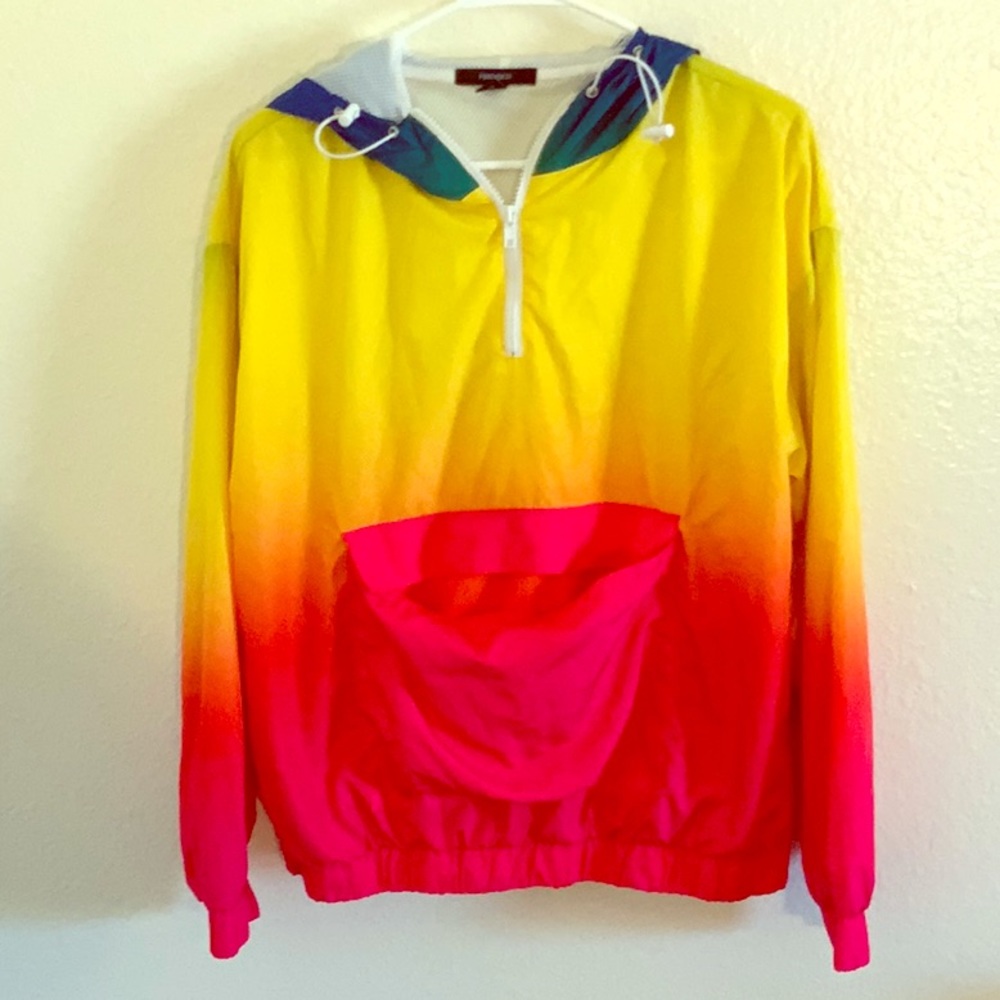 Forever 21 rainbow pullover hoodie